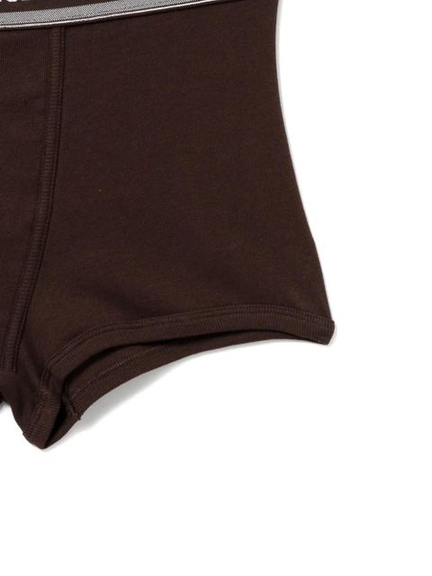 Versace logo-waistband trunks - Brown