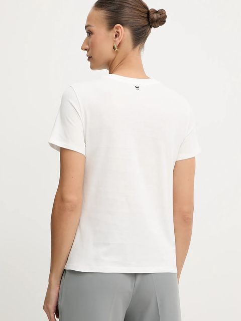 Weekend Max Mara t-shirt bawełniany ARA damski kolor biały 2525976041600 - zdjęcie produktu nr 2