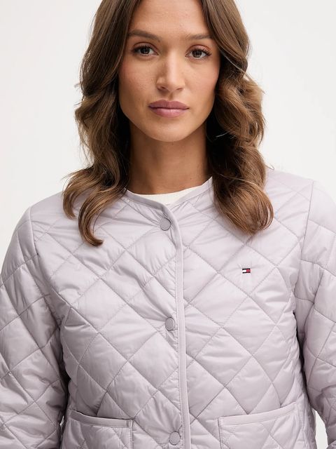 Tommy Hilfiger kurtka kolor fioletowy przejściowa WW0WW47290