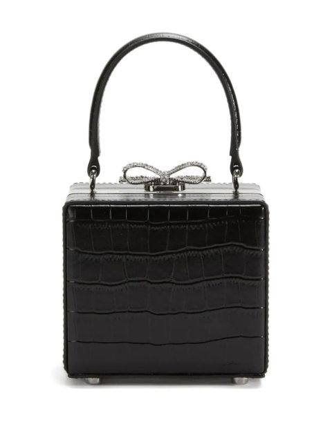 Self-Portrait crystal-bow box handbag - Black - zdjęcie produktu nr 2
