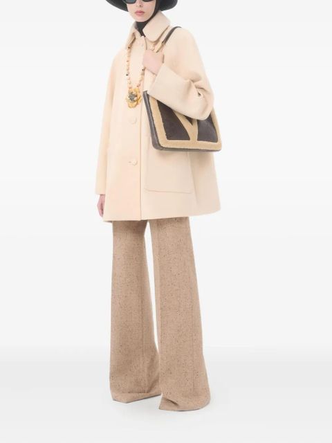 Valentino Garavani medium Viva Superstar shearling tote bag - Brown - zdjęcie produktu nr 2