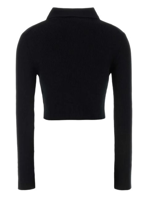 Jil Sander button polo-collar cardigan - Black - zdjęcie produktu nr 2