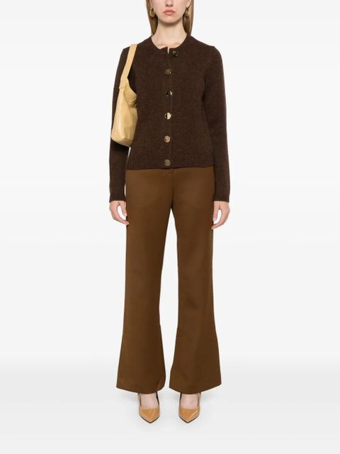 Tory Burch wool twill trousers - Brown - zdjęcie produktu nr 2