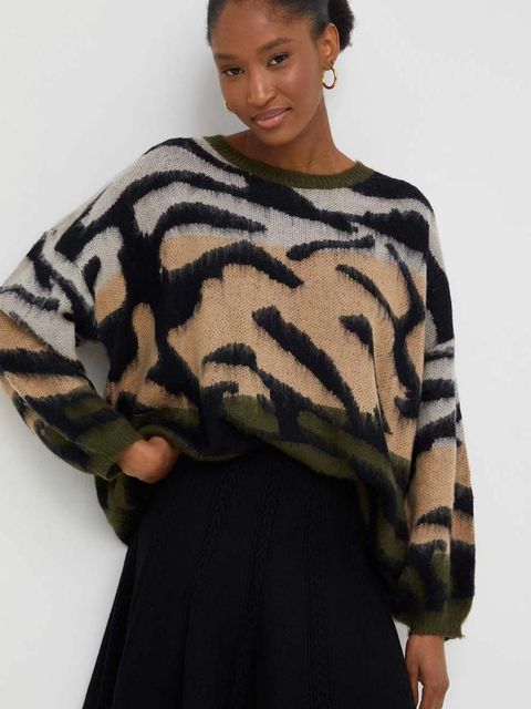 Answear.LAB sweter z dodatkiem wełny damski kolor zielony - zdjęcie produktu nr 1