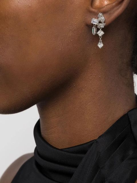 Swarovski Mesmera crystal-embellished drop earrings - Silver - zdjęcie produktu nr 2