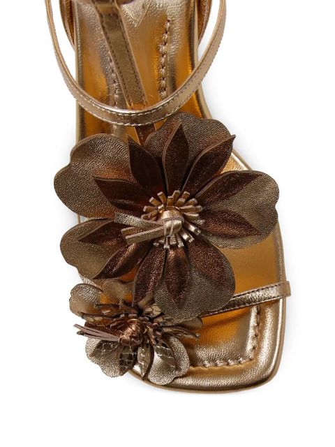 ZIMMERMANN Belara metallic leather sandals - Gold
