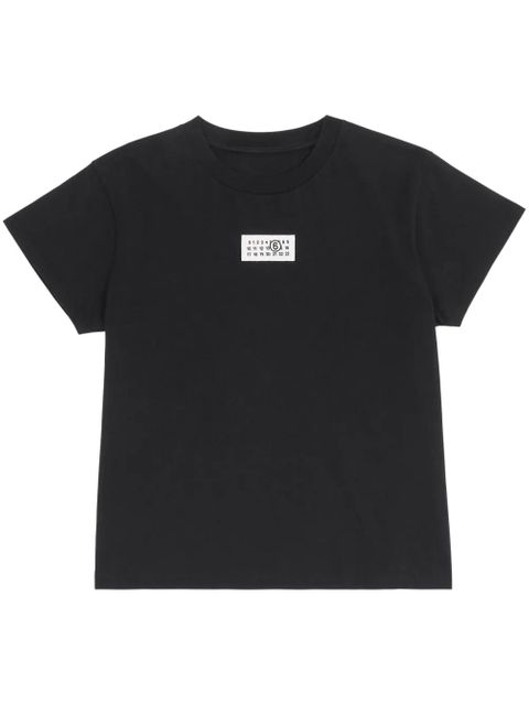 MM6 Maison Margiela numbers-motif cotton T-shirt - Black - zdjęcie produktu nr 1
