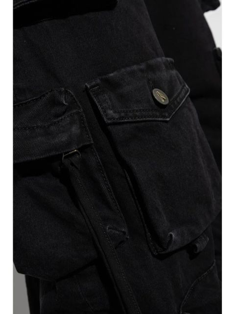 The Attico Fern cargo jeans - Black