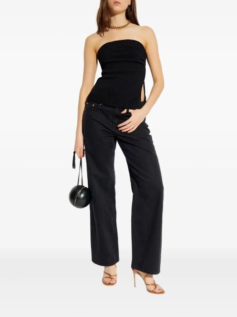 Cult Gaia Lou ribbed top - Black