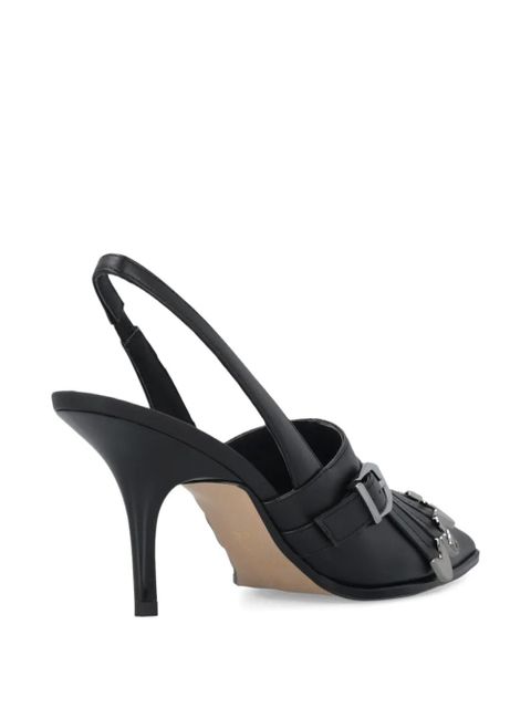 PINKO buckled fringed-detail pumps - Black