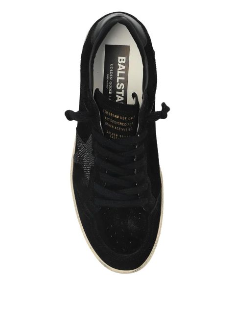 Golden Goose suede logo-detail sneakers - Black