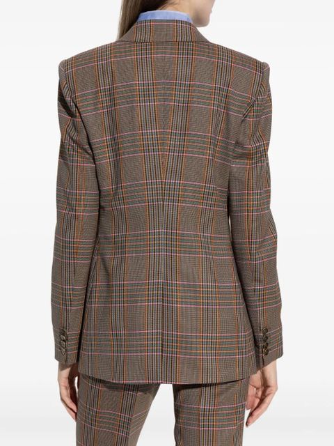 ETRO checked double-breasted blazer - Brown