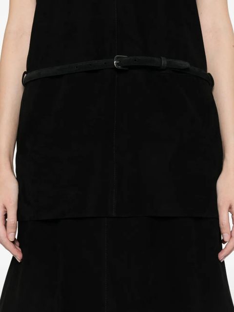 TOTEME belted suede top - Black