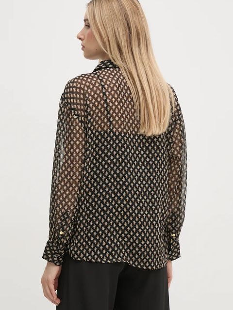 Pepe Jeans koszula SAMANTHA damska kolor czarny relaxed z kołnierzykiem klasycznym PL304931