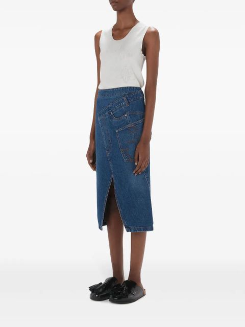 JW Anderson wrap-design denim skirt - Blue - zdjęcie produktu nr 2