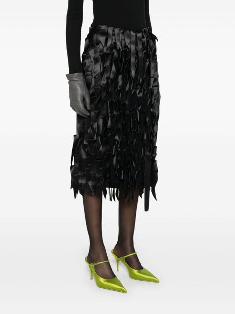 Prada ribbon-embellishment skirt - Black