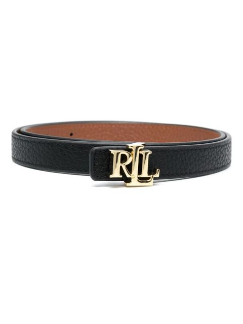 Lauren Ralph Lauren logo-buckle reversible leather belt - Black - zdjęcie produktu nr 1