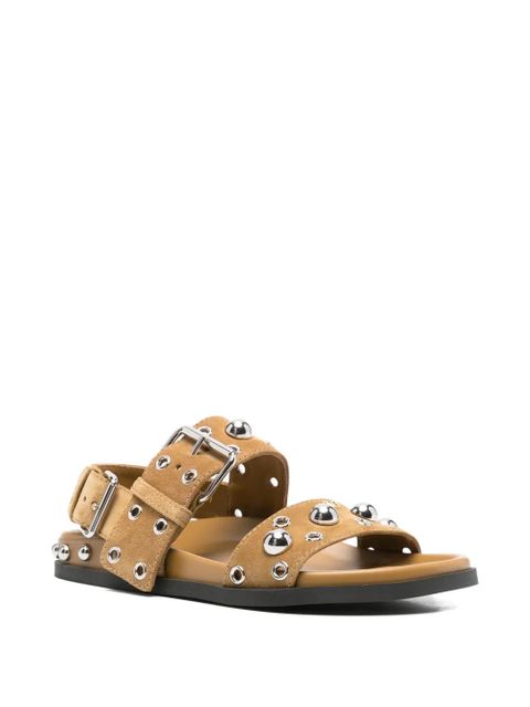 Valentino Garavani Nellcôte studded buckle sandals - Brown - zdjęcie produktu nr 2
