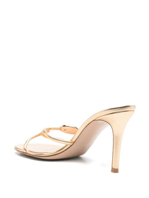 Gianvito Rossi 90mm leather sandals - Gold - zdjęcie produktu nr 2