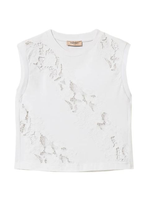 TWINSET lace-panelled top - White - zdjęcie produktu nr 1