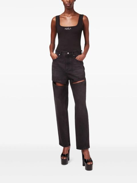AREA Slit jeans - Black