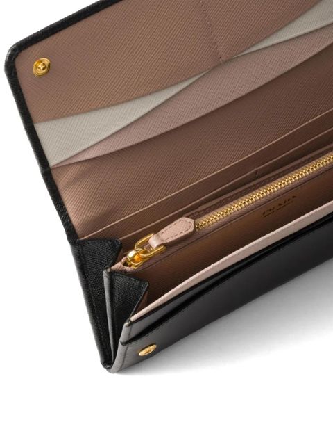 Prada large Saffiano leather wallet - Black