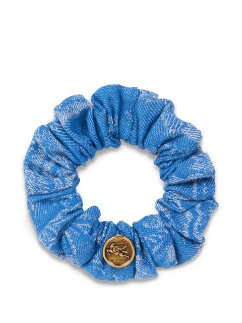 ETRO jacquard denim scrunchie - Blue - zdjęcie produktu nr 1