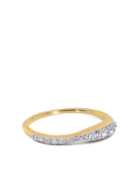 Monica Vinader Riva diamond stacking ring - Gold