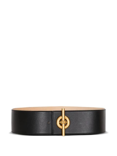 Balmain T-bar leather belt - Black - zdjęcie produktu nr 1
