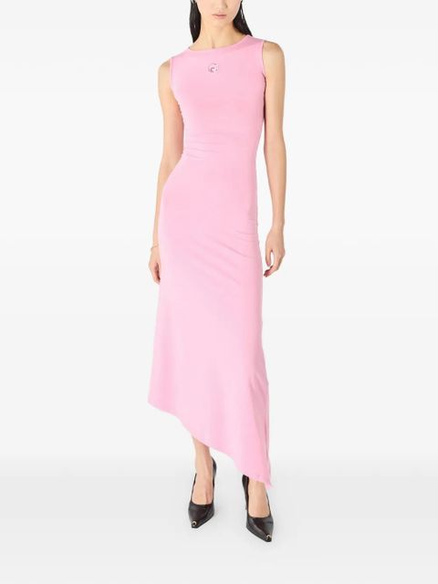 Marine Serre pearl logo asymmetrical midi dress - Pink - zdjęcie produktu nr 2