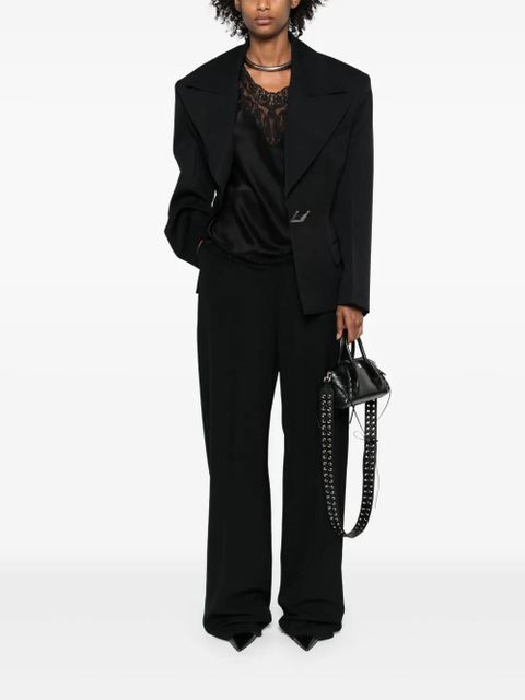 Balenciaga lace-trim tank top - Black