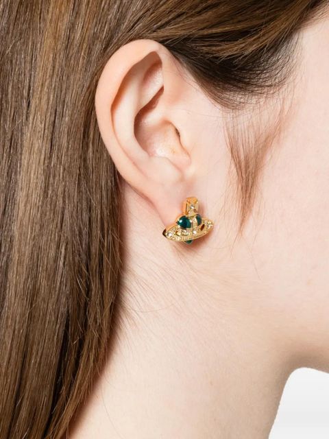 Vivienne Westwood diamante heart earrings - Gold - zdjęcie produktu nr 2