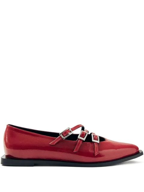 ALOHAS Jive buckle-strap pointed flats - Red - zdjęcie produktu nr 1