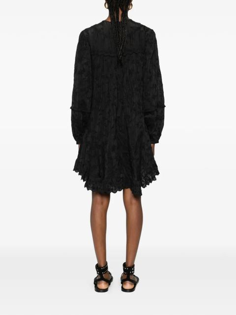 ISABEL MARANT Zame long-sleeved mini dress - Black