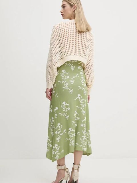 Desigual sukienka i sweter DANA kolor zielony maxi rozkloszowana 25SWVK59