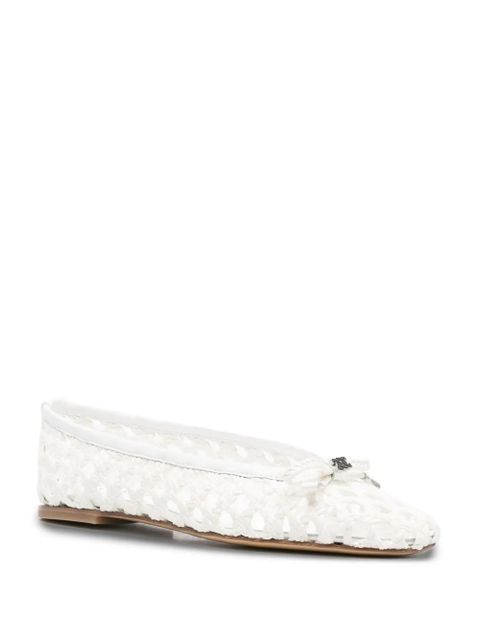 Casadei Versilia textured ballet flats - White - zdjęcie produktu nr 2
