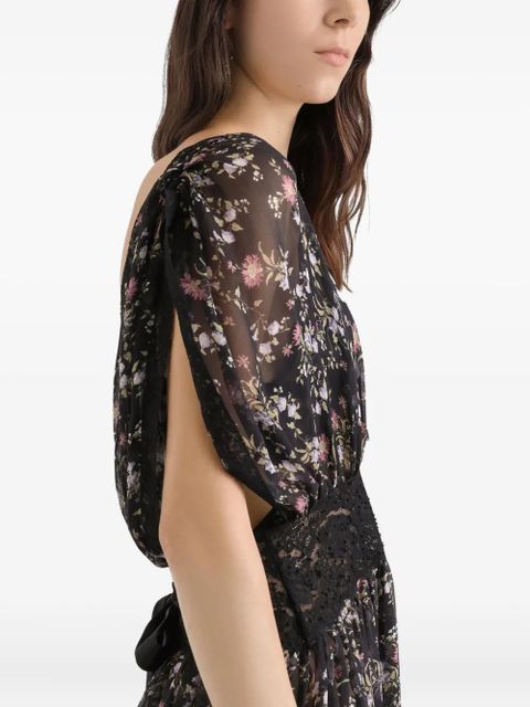 Dolce & Gabbana lace floral maxi dress - Black