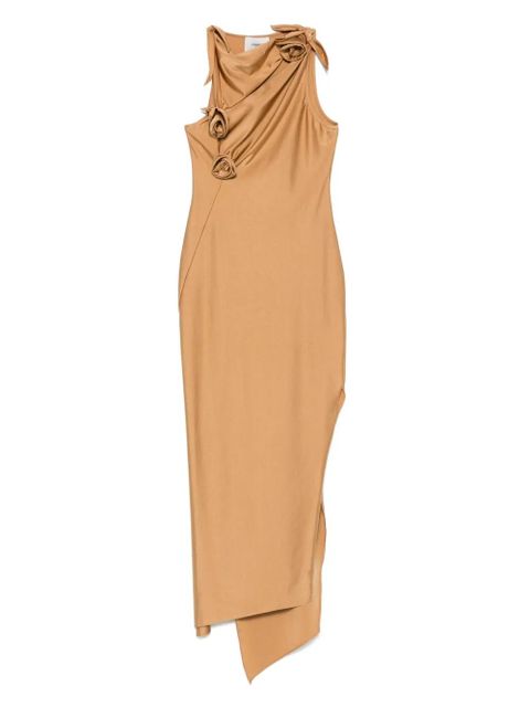 Coperni asymmetric flower maxi dress - Brown - zdjęcie produktu nr 1