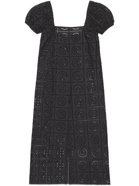 GANNI broderie anglaise midi dress - Black - zdjęcie produktu nr 1