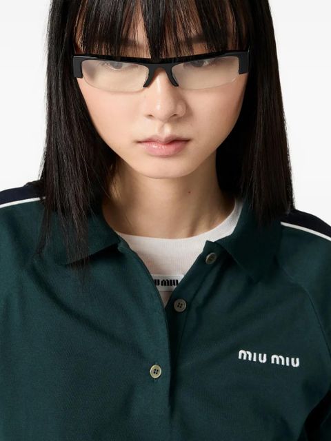 Miu Miu jersey polo T-shirt - Green