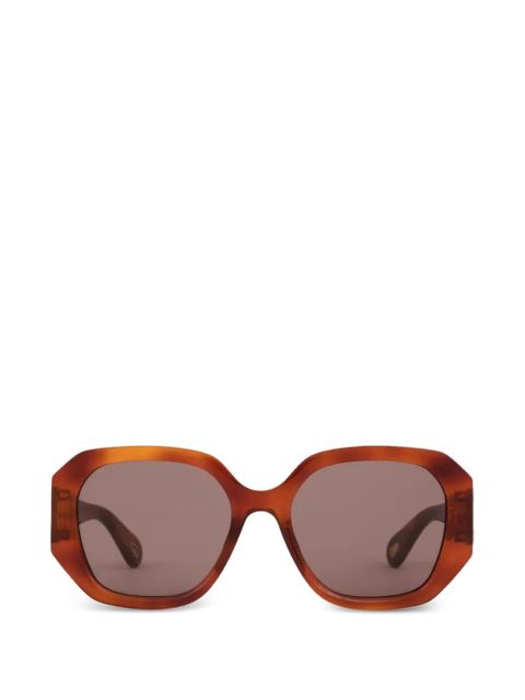 Chloé geometric-frame sunglasses - Brown - zdjęcie produktu nr 1