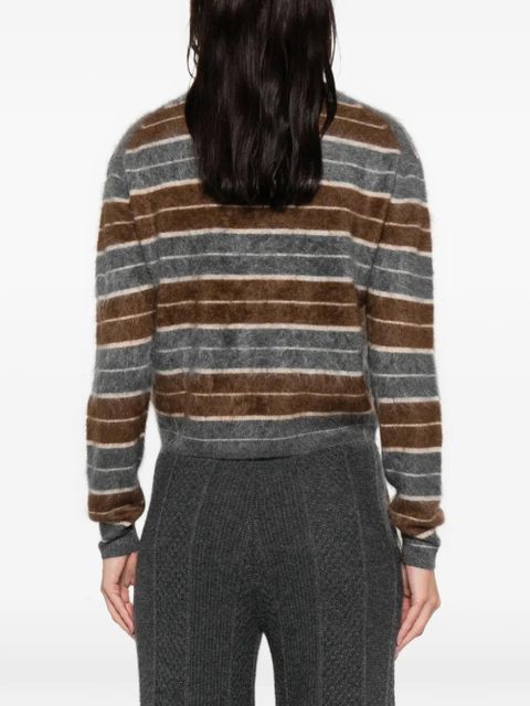 Guest In Residence striped knitted sweater - Grey