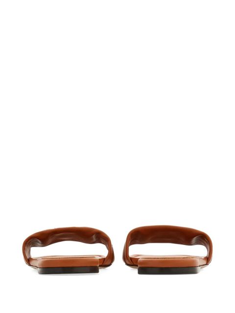 Ferragamo Gancini slides - Brown