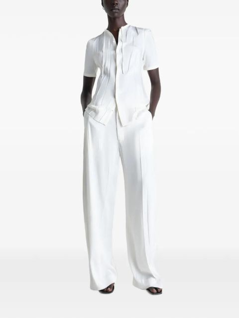 LEMAIRE pleat panel palazzo pants - White - zdjęcie produktu nr 2