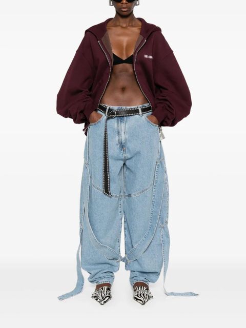 The Attico multi-string jeans - Blue