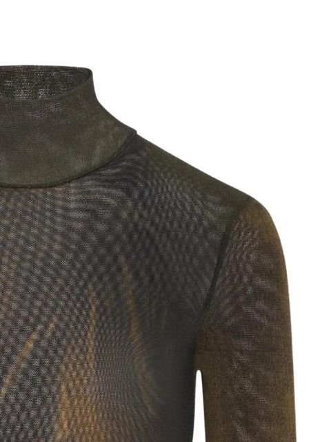 Jean Paul Gaultier open back printed body - Black