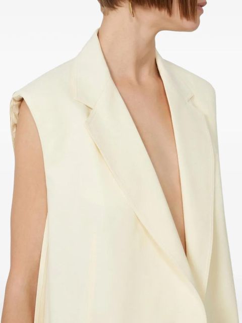 Sportmax sleeveless notched-lapel waistcoat - Neutrals