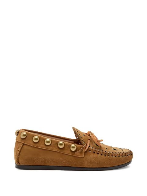 ISABEL MARANT studded lace-up loafers - Brown - zdjęcie produktu nr 1