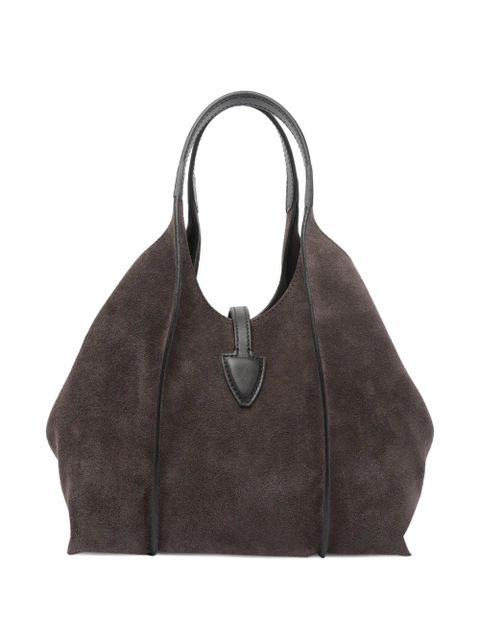 Tod's Timeless suede-leather T-buckle shoulder bag - Brown
