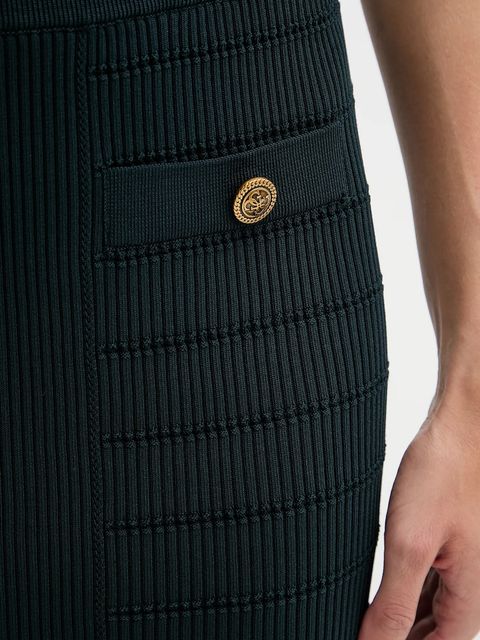 Guess spódnica EVANGELINE kolor zielony midi ołówkowa W5YD66 Z0130 - zdjęcie produktu nr 2